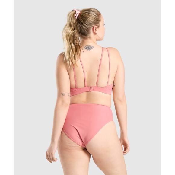 Gymshark High Rise Bikini Bottoms in Light Pink Size Small Pink Swimsuit Beachy - Picture 3 of 14